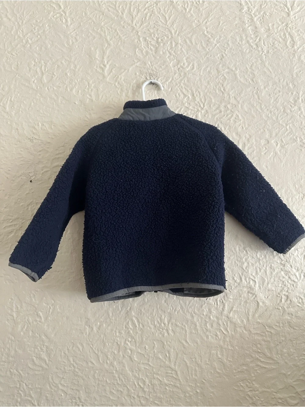 Hanna Andersson Navy Blue Fleece Sherpa Jacket Red Zippers 3 Children’s Kids